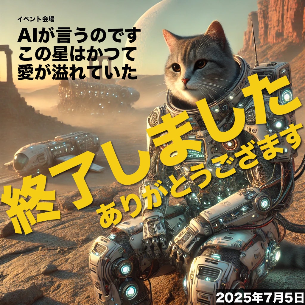 愛とAIイベント、終了しました、ありがとうございます